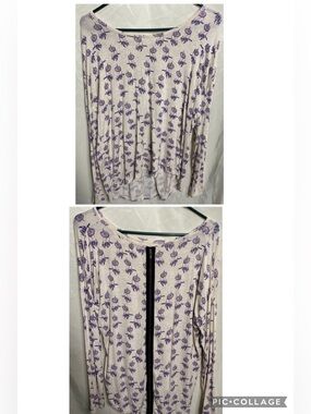 Pink Rose Dreamcatcher Full Zip Back Long Sleeve Top